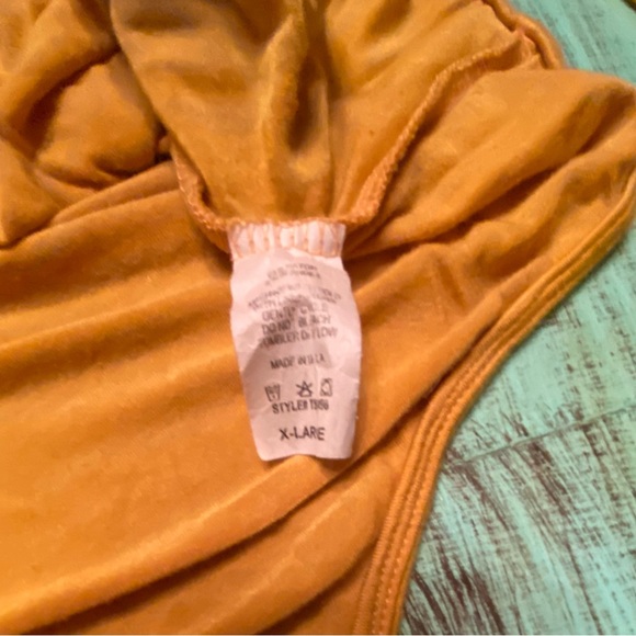 Top Destinations Bodysuit Choker XL Mustard /Copper - Picture 3 of 5